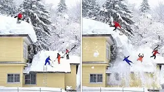 Idiot Snow Removal & Massive Roof Avalanche | Extreme Dangerous Plow Truck Fails #5