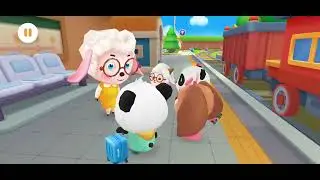 miss mama little Panda go to tran #kidsdailylife #songsforkids