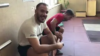 Weight Training with the German Judo Team in Kienbaum