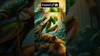 MANTE🧬CAM&Eacute;L&Eacute;ON #ai #viral #fusion #animals #flux #roadto10k #prayingmantis #cameleon #chameleon