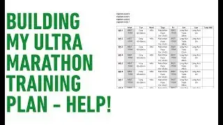 BUILDING MY ULTRA MARATHON TRAINING PLAN - HELP!