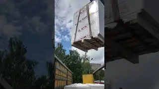 Посмотрите, как происходит разгрузка газоблоков БИКТОН на нашей базе