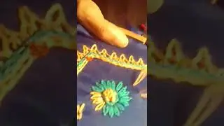 Mask Hand Embroidery Design #shorts