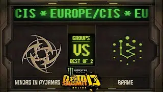 Ninjas in Pyjamas vs Brame Game 1 - Monster Energy Dota Summit 13 EU/CIS: Groups - T-Panda,TeaGuvnor
