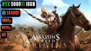 Assassin's Creed Origins RTX 5060 Ti 16GB FPS TEST | AC Origins RTX 5060 Ti & i5 14400F Benchmark