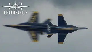 US Navy F/A-18E Super Hornet Blue Angels Flight Demo Team - SUNDAY - Thunder Over Michigan 17Jul22