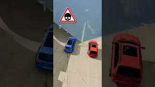 BMW X5 vs AUDI Q7 🔥 LONG JUMP CHALLENGE | Mega Ramp | Trucks Extreme Car Stunts Crashing Game
