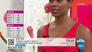 Colleen Lopez 1piece Contrasting Lines Swimsuit