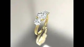18ct Yellow Gold Olivia Trilogy Engagement Ring | Daniel Christopher Jewellery | dcjewellery.com