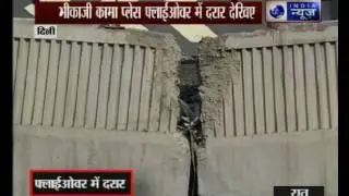Construction of metro subway damages Bhikaji Kama Place flyover in Delhi