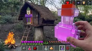 Minecraft in Real Life MOVIE REALISTIC WITCH HOUSE in Minecraft Real Life POV 創世神第一人稱真人版