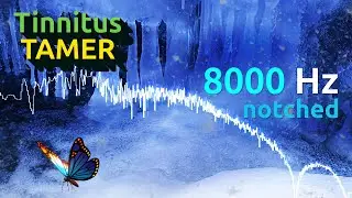 Tinnitus Tamer 8000 Hz Notched Ice Pink Noise 🎶 | Calming Wind & Frozen Alpine Stream Sounds