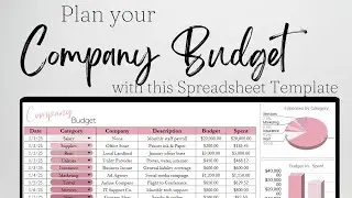 Company Budget Excel Spreadsheet, Business Budgeting Template for Beginners Google Sheets