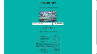Django Project | Weather API app