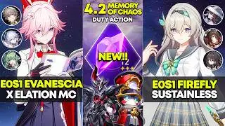 E0S1 Evanescia x Elation MC & E0S1 Firefly Sustainless | Memory of Chaos 12 | Honkai Star Rail 4.2
