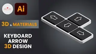 PC Arrow Keyboard 3D Design & Material Effects | Adobe Illustrator Tutorials