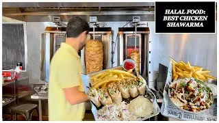 Best Chicken Shawarma in Ohio: Columbus' Huge Crispy French Fries + Chicken Rice Bowl: Halal Food