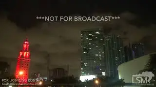 9-8-2017 Miami, Fl Hurricane Irma beginning Timelapse of clouds streaming over downtown skyline