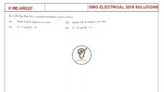 ISRO 2019 !! ELECTRICAL QUESTION PAPER WITH SOLUTIONS !! Part-01