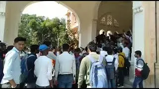Allahabad university BA, BSc, BCOM promotion protest || au promotion  latest update || au world