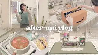 after-uni vlog: cooking ramen, unboxing, new desk setup ☁️ | siera #6 &mdash; the sims 4