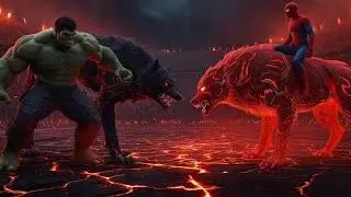 RED WOLF vs BLACK WOLF 🔥 Final Lava Race | Spiderman&rsquo;s Revenge Kick 😱