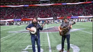The Cerny Brothers perform The National Anthem at the Atlanta Falcons Game on December 8, 2019