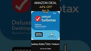 TurboTax Deluxe 2025 Federal and State Tax Return Software for PC and Mac Download