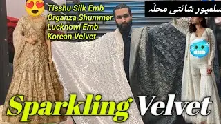 Sparkling Velvet Fabrics || Shanti Mohalla Market In Delhi || #viral