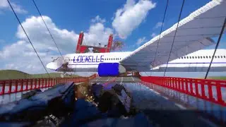 ADVG - TEARDOWN - Large Plane Destroys Physics Bridge