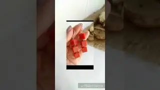 Beeswax Red Earrings, Organic jewellery, Naturally jewelry, ECO-FRIENDLY beeswax, Red cubes