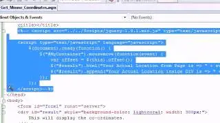 how to get a mouse position using jquery