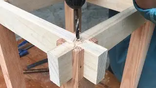 The Best, Easiest Woodworking Idea // A Simple Rustic Outdoor Coffee Table You've Never Seen
