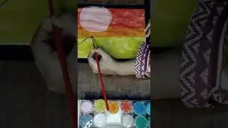 How to paint #mountains #cliff #moon #moonlight