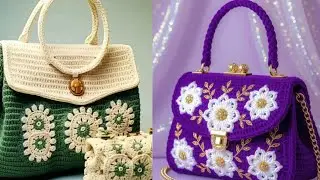 Crochet Designer Bags | Handmade  Luxury & Trendy Crochet Styles bags | beautiful designer bags |
