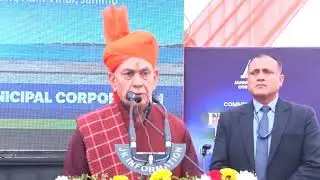 LG Manoj sinha Sharing  speech at the inauguration of Netaji Subhas Chandra Bose Flag Point in Jammu