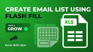 CREATE EMAIL LIST USING FLASH FILL