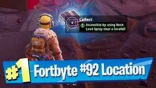 Fortnite Fortbyte #92 Location - Accessible by using Rock Love Spray near a Lavafall