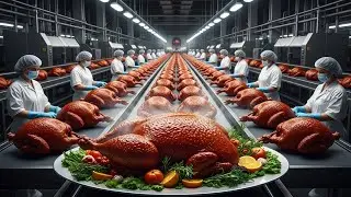 Roast Ostrich Factory|| How Millions Of Roast Ostrich Made In Factory ( Full Process)