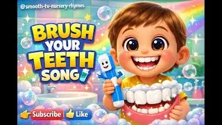🎵 Learn Brush Your Teeth Song 🪥 🎵🪥 Brush, brush, brush your teeth,Morning sun and bedtime moon 🌞🌙