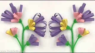 Fine Motor Flowers Construction Paper Crafts for Kids