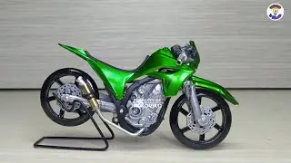 Tutorial Membuat Miniatur KLX Herex Ceper || Miniatur Motor drag