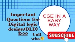 Digital Logic Design Most important questions||R22||Btech||R18||JNTUH||JNTUK||pakka  pass||