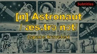 [n] Astronaut meaning (space traveler) with 5 examples