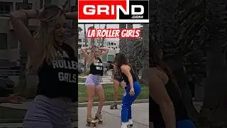 LA Roller Girls Just Friends at Venice Beach roller disco Plaza #rollerskating #lagrind