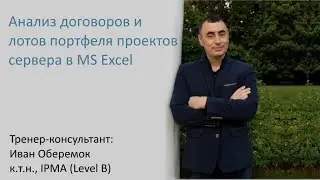 Анализ договоров и лотов портфеля проектов сервера в MS Excel