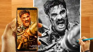 Border 2 movie Ahan Shetty drawing, Border 2 movie poster drawing