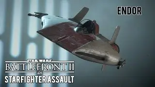 Star Wars Battlefront II: Starfighter Assault (PS4) no commentary - Endor A-wing