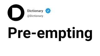 Pre-empting Meaning In English