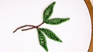 Beautiful Leaf Hand Embroidery 🌿 | Simple & Elegant Leaf Design